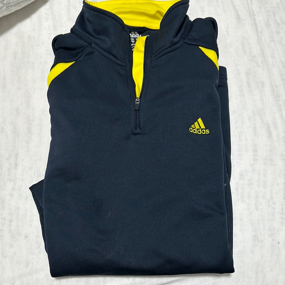 Adidas Black and Yellow Pullover